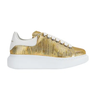 Pre-owned Alexander Mcqueen Oversized Sneaker 'gold Lacquered Moiré' | Men's Size 38