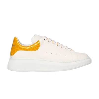Pre-owned Alexander Mcqueen Oversized Sneaker 'pop Yellow Crocodile' | White | Men's Size 44
