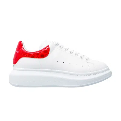 Pre-owned Alexander Mcqueen Oversized Sneaker 'red Crocodile' | White | Men's Size 45