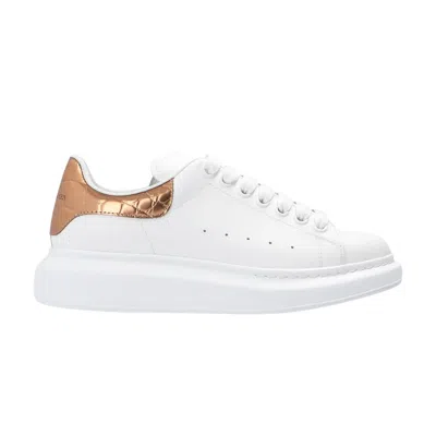 Pre-owned Alexander Mcqueen Oversized Sneaker 'rose Gold Crocodile' | White | Men's Size 43