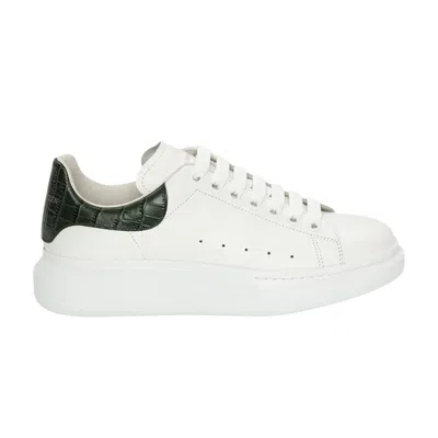 Pre-owned Alexander Mcqueen Oversized Sneaker 'white Forest Green Crocodile' | Men's Size 42