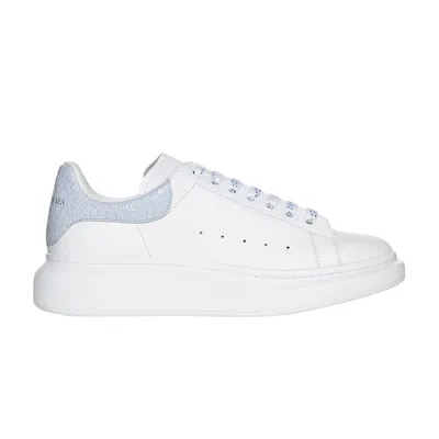 Pre-owned Alexander Mcqueen Oversized Sneaker 'white Light Blue Crocodile' | Men's Size 45.5