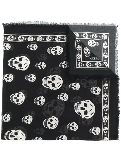 Alexander Mcqueen Scarfs Black