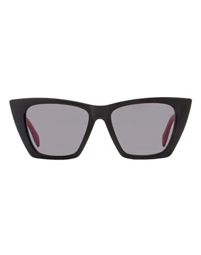 Alexander Mcqueen Selvedge Cat Eye Am0299s Sunglasses Woman Sunglasses Black Size