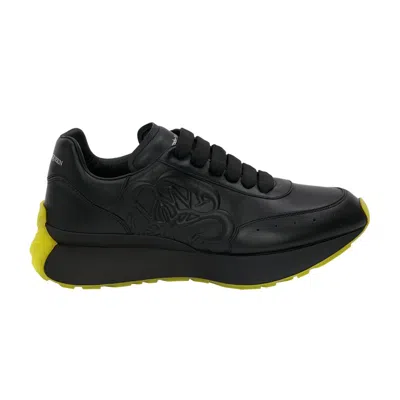 Pre-owned Alexander Mcqueen Sprint Runner 'black Yellow' | Men's Size 42