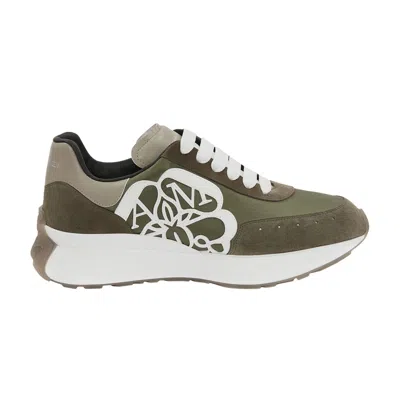 Pre-owned Alexander Mcqueen Sprint Runner 'khaki' | Brown | Men's Size 42