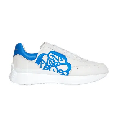 Pre-owned Alexander Mcqueen Sprint Runner 'white Cerulean Blue' | Men's Size 42