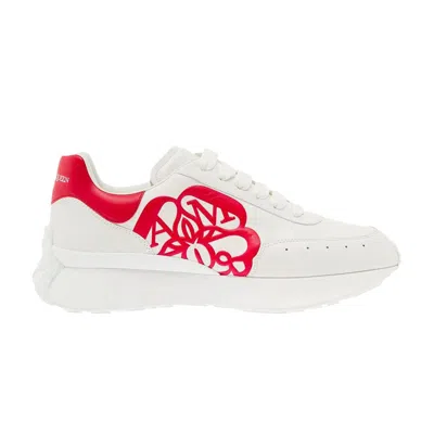 Pre-owned Alexander Mcqueen Sprint Runner 'white Lust Red' | Men's Size 40