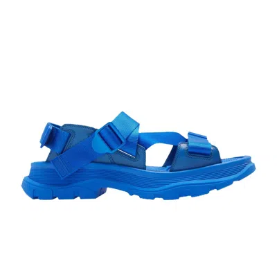 Pre-owned Alexander Mcqueen Strappy Leather Sport Sandal 'ultramarine' | Blue | Men's Size 4