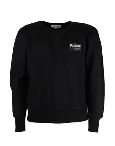Alexander Mcqueen Sweatshirt Man Sweatshirt Black Size M Cotton