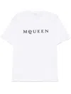 Alexander Mcqueen Logo Cotton T-shirt In White