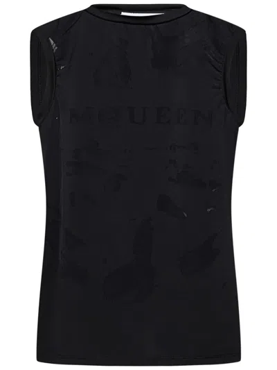 Alexander Mcqueen Top In Black