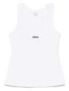 Alexander Mcqueen Mcqueen Placket Tank Top In White