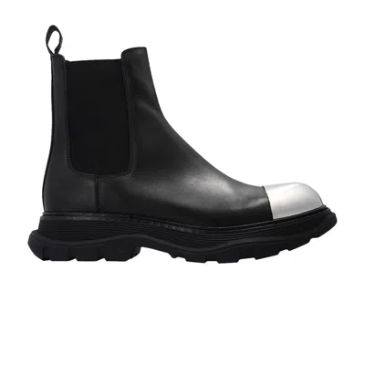Pre-owned Alexander Mcqueen Tread Slick Boot 'black Silver' | Men's Size 40