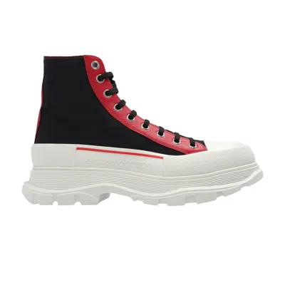 Pre-owned Alexander Mcqueen Tread Slick Boots 'black Red' | Men's Size 41