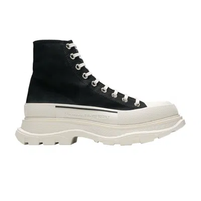 Pre-owned Alexander Mcqueen Tread Slick Boots 'black White' | Men's Size 45