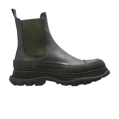 Pre-owned Alexander Mcqueen Tread Slick Boots 'khaki' | Green | Men's Size 45