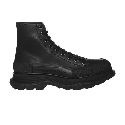 Pre-owned Alexander Mcqueen Tread Slick High 'black' | Men's Size 41.5
