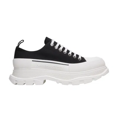 Pre-owned Alexander Mcqueen Tread Slick Lace Up 'black White' | Men's Size 44