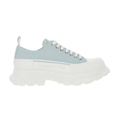 Pre-owned Alexander Mcqueen Tread Slick Lace Up 'light Blue' | Men's Size 44