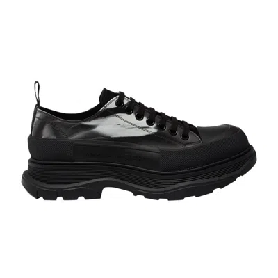 Pre-owned Alexander Mcqueen Tread Slick Lace Up 'solarised Flower - Black' | Men's Size 39
