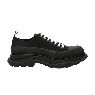 Pre-owned Alexander Mcqueen Tread Slick Lace Up 'triple Black' | Men's Size 39.5