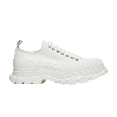 Pre-owned Alexander Mcqueen Tread Slick Lace Up 'white' | Men's Size 39.5