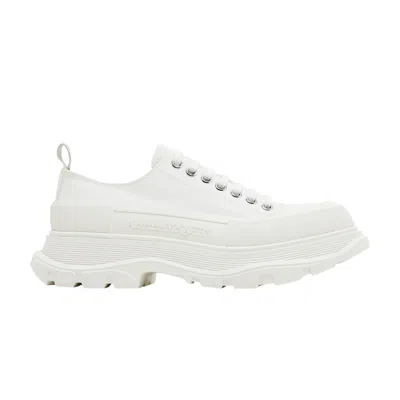 Pre-owned Alexander Mcqueen Tread Slick Lace Up 'white' | Men's Size 43.5