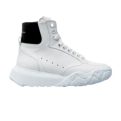 Pre-owned Alexander Mcqueen Wmns Court Trainer High 'white Black' | Women's Size 38