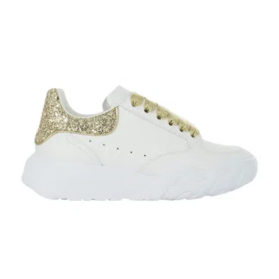 Pre-owned Alexander Mcqueen Wmns Court Trainer 'white Gold Glitter' | Women's Size 39