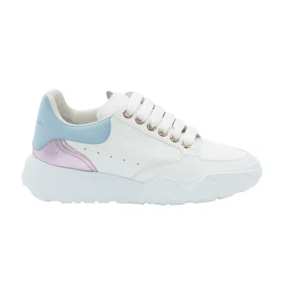 Pre-owned Alexander Mcqueen Wmns Court Trainer 'white Paris Blue Lilac' | Women's Size 35.5