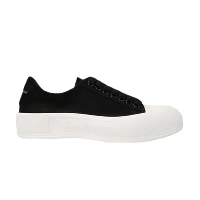 Pre-owned Alexander Mcqueen Wmns Deck Lace-up Plimsoll 'black' | Women's Size 35.5