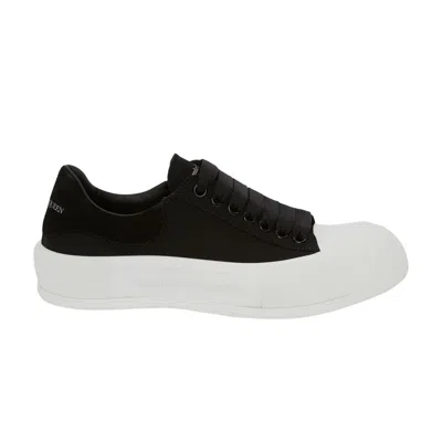 Pre-owned Alexander Mcqueen Wmns Deck Lace-up Plimsoll 'black' | Women's Size 37.5