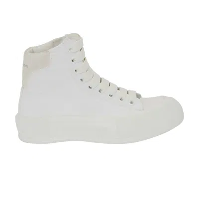 Pre-owned Alexander Mcqueen Wmns Deck Plimsoll High 'white' | Women's Size 39