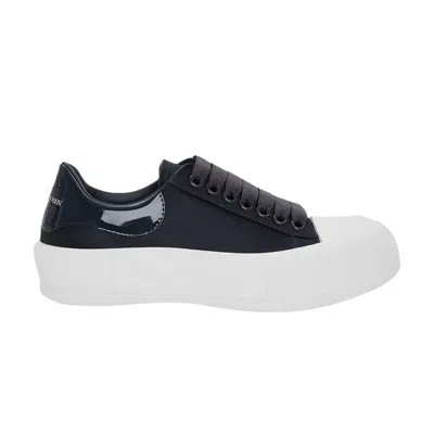 Pre-owned Alexander Mcqueen Wmns Deck Plimsoll Lace-up 'anthracite' | Black | Women's Size 3
