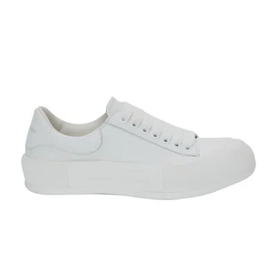 Pre-owned Alexander Mcqueen Wmns Deck Plimsoll 'optic White' | Women's Size 37