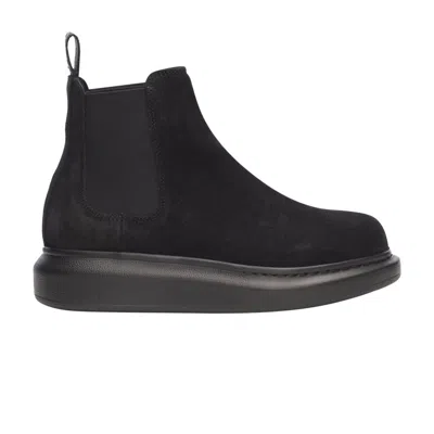 Pre-owned Alexander Mcqueen Wmns Hybrid Chelsea Boot 'black Suede' | Women's Size 36