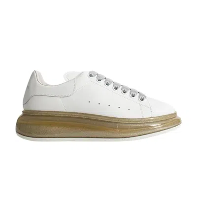 Pre-owned Alexander Mcqueen Wmns Oversized Sneaker 'white Brown Glitter' | Women's Size 37