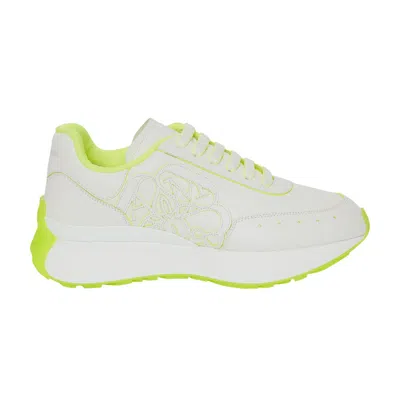 Pre-owned Alexander Mcqueen Wmns Sprint Runner 'white Acid Yellow' | Women's Size 36