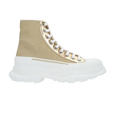 Pre-owned Alexander Mcqueen Wmns Tread Slick High 'gold' | Women's Size 39