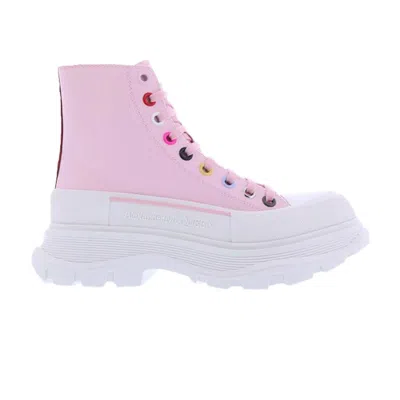 Pre-owned Alexander Mcqueen Wmns Tread Slick High 'pink' | Women's Size 38