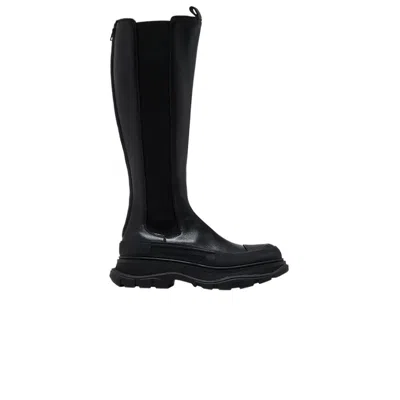 Pre-owned Alexander Mcqueen Wmns Tread Slick Knee High Boot 'black' | Women's Size 39