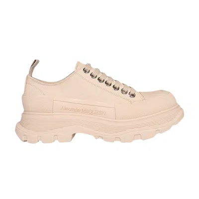 Pre-owned Alexander Mcqueen Wmns Tread Slick Lace Up 'nude' | Brown | Women's Size 41