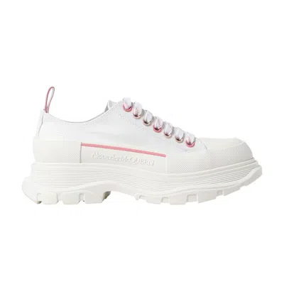 Pre-owned Alexander Mcqueen Wmns Tread Slick Lace Up 'white Soft Coral' | Women's Size 37