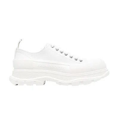 Pre-owned Alexander Mcqueen Wmns Tread Slick Lace Up 'white' | Women's Size 34