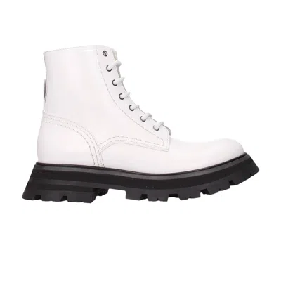Pre-owned Alexander Mcqueen Wmns Wander Boot 'white Black' | Women's Size 41