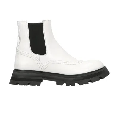 Pre-owned Alexander Mcqueen Wmns Wander Chelsea Boot 'white Black' | Women's Size 39