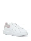 Alexander Mcqueen Oversized Snakeskin-embossed Leather Sneakers In White