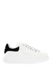 Alexander Mcqueen 'oversized Sneakers' In Leather With Displace Heel Tab Print In White