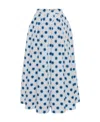 Alexander Mcqueen All-over Floral Printed Midi Skirt In White